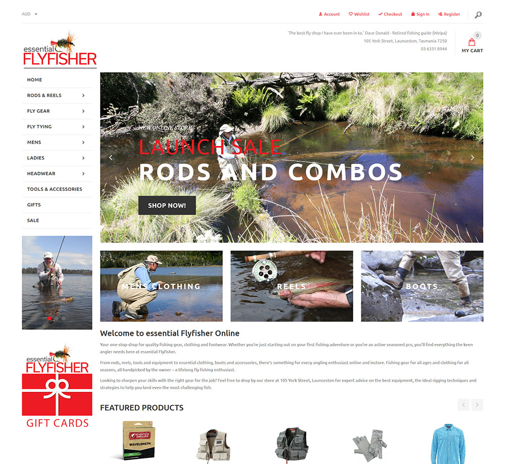 essential FlyFisher Website Design in Launceston